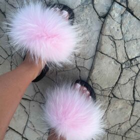 Szőrös papucs - Rose