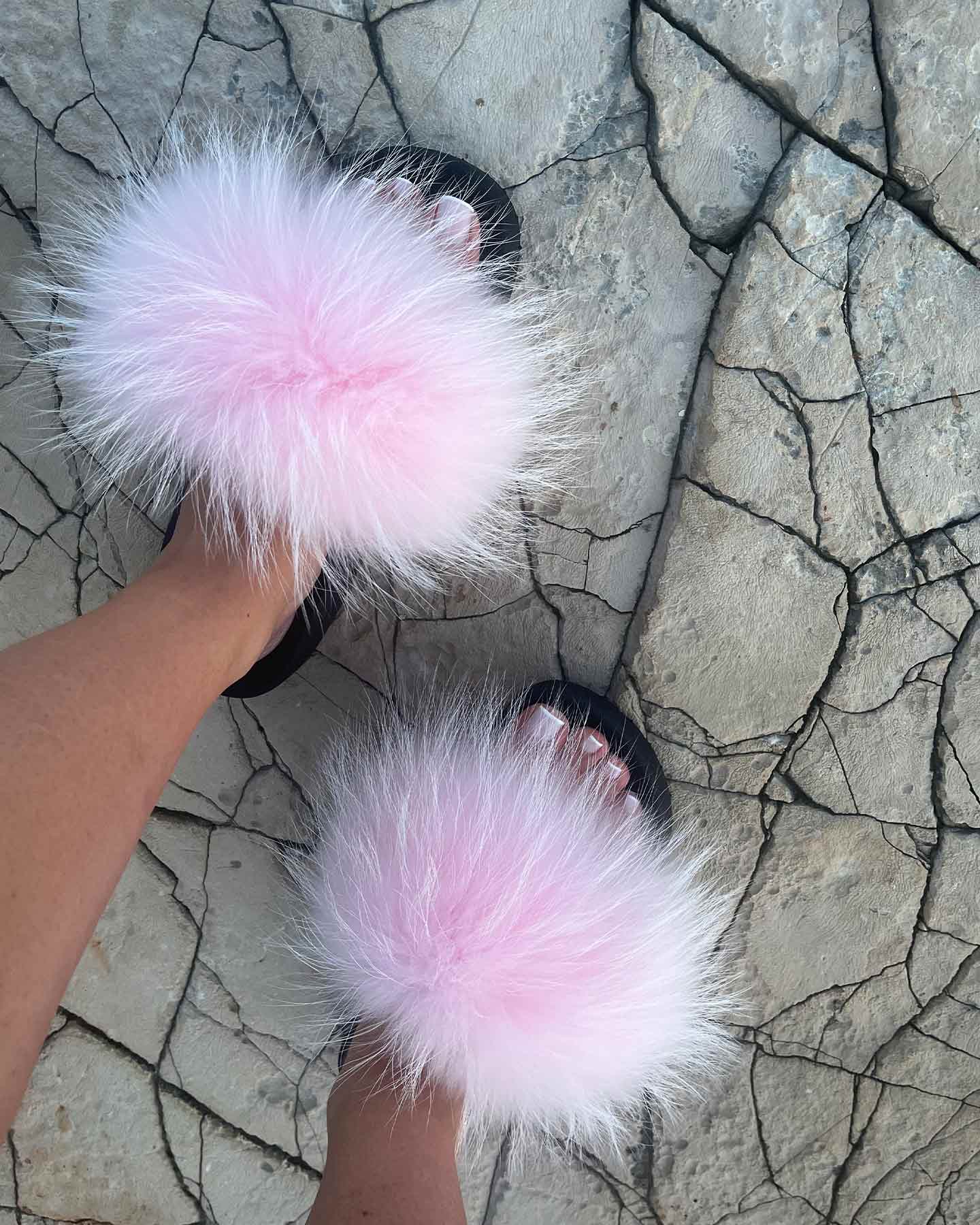 Szőrös papucs - Rose