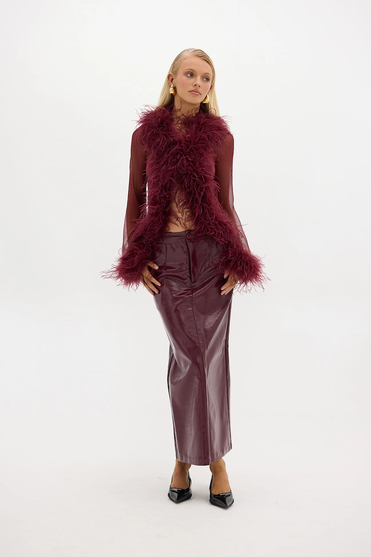 Tollas blúz – Cardigan Feather - Image 6